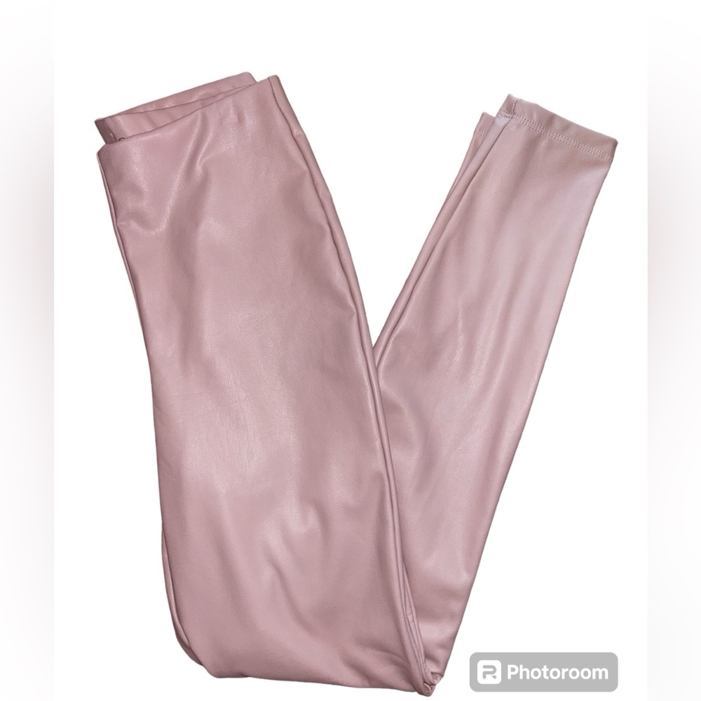 Women’s riding pants  on faux leather by Express in a size XS in the color blush